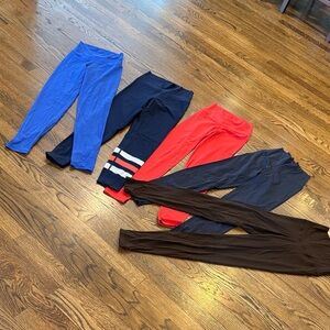 Aerie Offline BUNDLE of 5 pairs of Colorful Leggings, XS